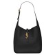 Fake YSL Saint Laurent Le 5 A 7 Soft Small Hobo Bag In Smooth Leather Black Replica