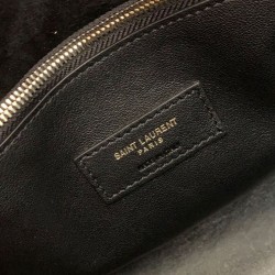 Fake YSL Saint Laurent Le 5 A 7 Soft Small Hobo Bag In Smooth Leather Black Replica