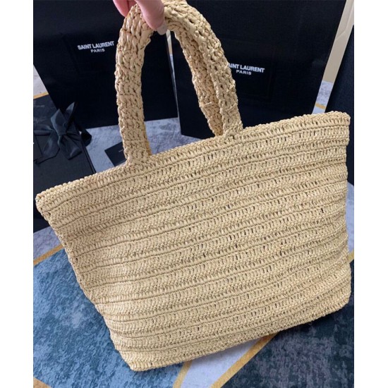 Replica YSL Saint Laurent Rive Gauche Supple Tote Bag In Raffia Crochet Apricot Replica YSL Saint Laurent Rive Gauche Supple Tote Bag In Raffia Crochet Apricot