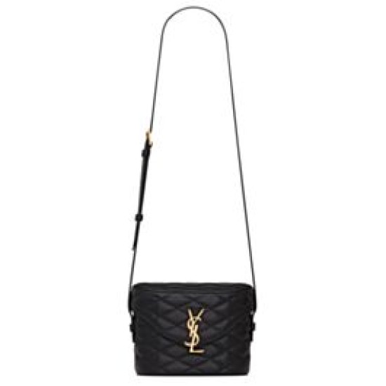 Fake YSL Saint Laurent June Box Bag In Quilted Lambskin Black Replica