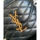 Fake YSL Saint Laurent June Box Bag In Quilted Lambskin Black Replica