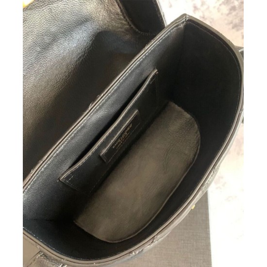 Fake YSL Saint Laurent June Box Bag In Quilted Lambskin Black Replica