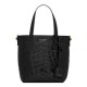Replica YSL Saint Laurent Paris Mini Toy Shopping In Crocodile-Embossed Leather Black