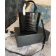 Replica YSL Saint Laurent Paris Mini Toy Shopping In Crocodile-Embossed Leather Black