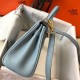 Fake Hermes Mini Kelly 20cm Bag Blue Replica
