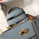 Fake Hermes Mini Kelly 20cm Bag Blue Replica