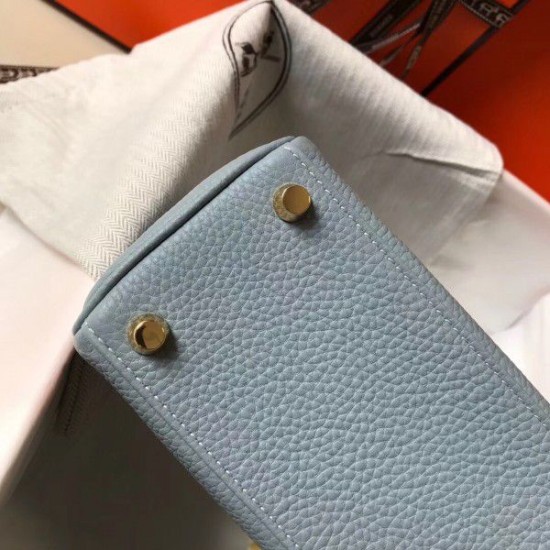 Fake Hermes Mini Kelly 20cm Bag Blue Replica