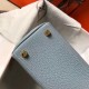 Fake Hermes Mini Kelly 20cm Bag Blue Replica