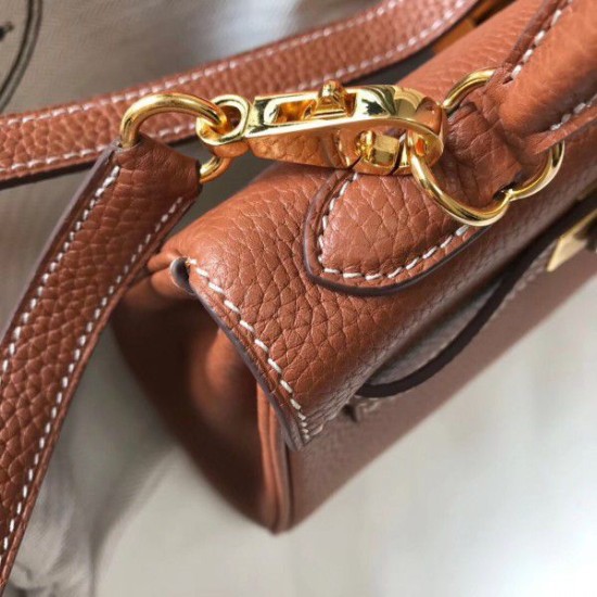 Replica Hermes Mini Kelly 20cm Bag Brown