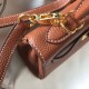 Replica Hermes Mini Kelly 20cm Bag Brown
