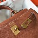 Replica Hermes Mini Kelly 20cm Bag Brown