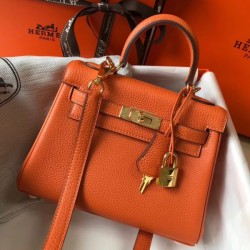 Replica Hermes Mini Kelly 20cm Bag Orange