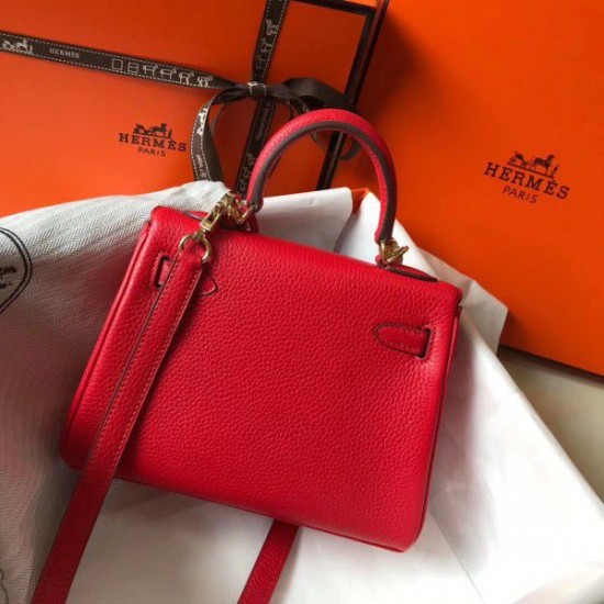 Replica Hermes Mini Kelly 20cm Bag Red