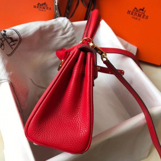 Replica Hermes Mini Kelly 20cm Bag Red