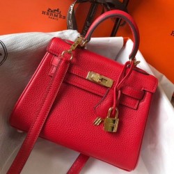 Replica Hermes Mini Kelly 20cm Bag Red