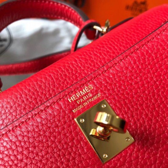 Replica Hermes Mini Kelly 20cm Bag Red