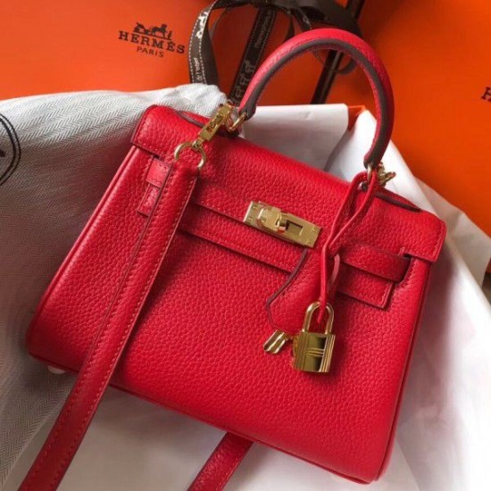 Replica Hermes Mini Kelly 20cm Bag Red