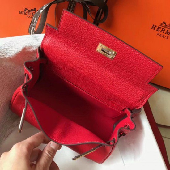 Replica Hermes Mini Kelly 20cm Bag Red
