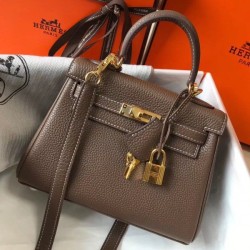 Replica Hermes Mini Kelly 20cm Bag Taupe