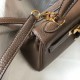 Replica Hermes Mini Kelly 20cm Bag Taupe