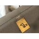 Replica Hermes Kelly 25cm Sellier Bag Epsom Leather Gris