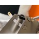 Replica Hermes Kelly 25cm Sellier Bag Epsom Leather Gris