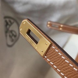 Replica Hermes Kelly 25cm Sellier Bag Epsom Leather Brown