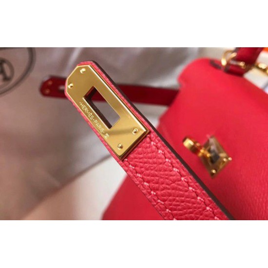 Fake Hermes Kelly 25cm Sellier Bag Epsom Leather Red Replica