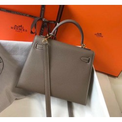Replica Hermes Kelly 25cm Sellier Bag Epsom Leather Taupe Replica Hermes Kelly 25cm Sellier Bag Epsom Leather Taupe