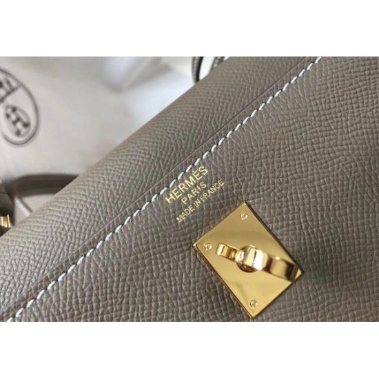 Replica Hermes Kelly 25cm Sellier Bag Epsom Leather Taupe