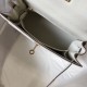 Replica Hermes Kelly 25cm Sellier Bag Epsom Leather White