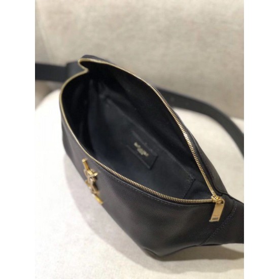 Replica YSL Saint Laurent Classic Monogram Belt Bag Black Replica YSL Saint Laurent Classic Monogram Belt Bag Black