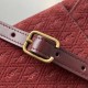 Replica YSL Saint Laurent Monogram All Over Small Satchel In Bordeaux Suede