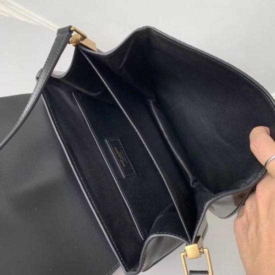 Replica YSL Saint Laurent Monogram All Over Small Satchel Suede Black