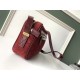 Replica YSL Saint Laurent Monogram All Over Camera Bag In Bordeaux Suede