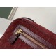 Replica YSL Saint Laurent Monogram All Over Camera Bag In Bordeaux Suede