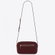 Replica YSL Saint Laurent Monogram All Over Camera Bag In Bordeaux Suede