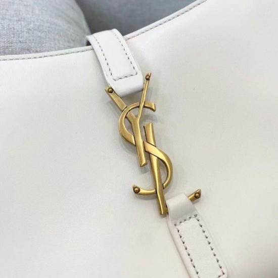 Replica YSL Saint Laurent Le 5 &Agrave; 7 Hobo Bag White