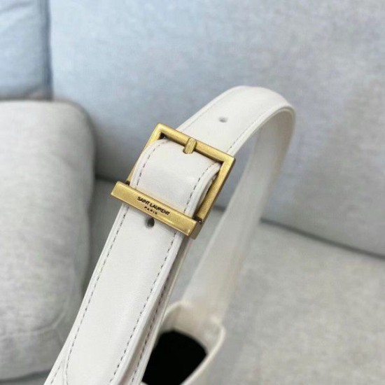 Replica YSL Saint Laurent Le 5 &Agrave; 7 Hobo Bag White