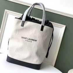 Replica YSL Saint Laurent Teddy Shopping Bag White
