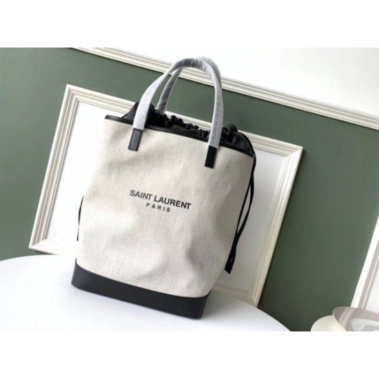 Fake YSL Saint Laurent Teddy Shopping Bag White Replica Replica YSL Saint Laurent Teddy Shopping Bag White