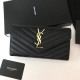 Fake YSL Saint Laurent Large Monogram Flap Wallet Black Replica