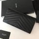 Fake YSL Saint Laurent Large Monogram Flap Wallet Black Replica