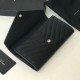 Fake YSL Saint Laurent Large Monogram Flap Wallet Black Silver Replica
