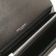 Fake YSL Saint Laurent Large Monogram Flap Wallet Black Silver Replica
