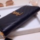 Replica YSL Saint Laurent Monogram Zip Around Wallet Black