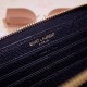 Replica YSL Saint Laurent Monogram Zip Around Wallet Black
