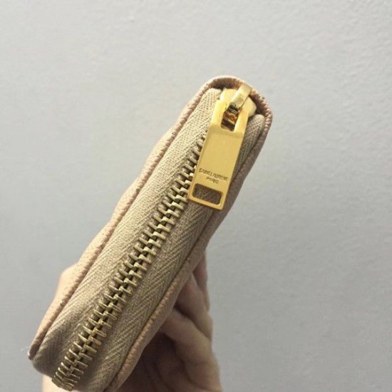 Replica YSL Saint Laurent Monogram Zip Around Wallet Powder