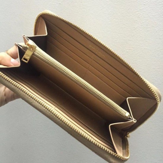 Replica YSL Saint Laurent Monogram Zip Around Wallet Powder