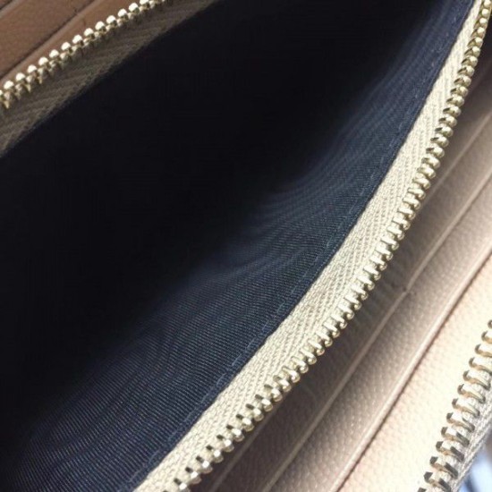 Replica YSL Saint Laurent Monogram Zip Around Wallet Powder